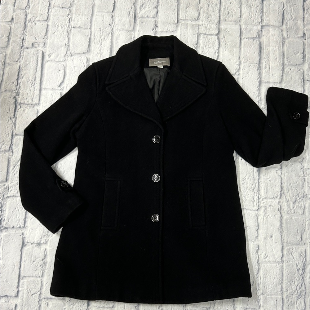 Croft and Barrow Cashmere Wool Blend Black Women's Coat